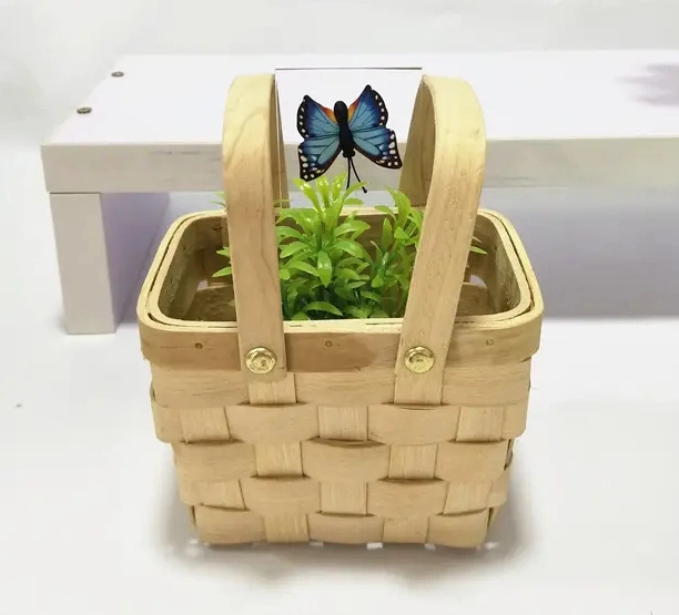 Wood Weaving Pastoral Multifunctional Practical Home Dried Fruit Gift Storage Basket